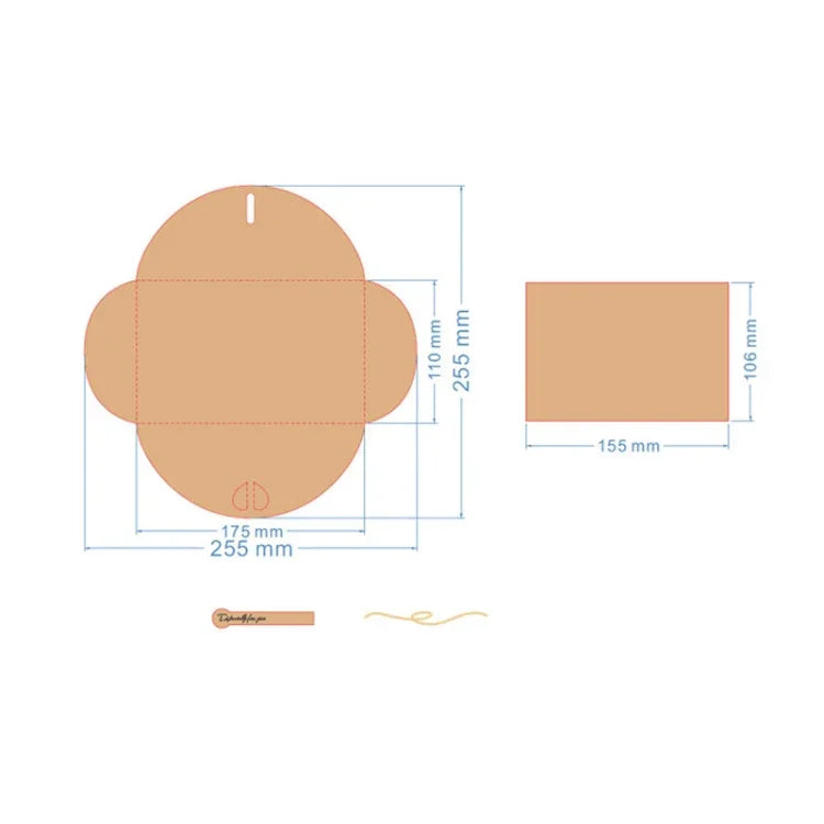 5 chiếc thiệp chúc mừng hoa khô thủ công giấy Kraft sáng tạo lễ hội cổ điển, Thiệp chúc mừng hoa khô