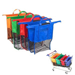 Bộ 4 túi đựng xe đẩy siêu thị không dệt, túi mua sắm di động