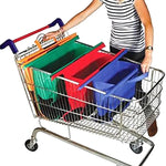 Bộ 4 túi đựng xe đẩy siêu thị không dệt, túi mua sắm di động