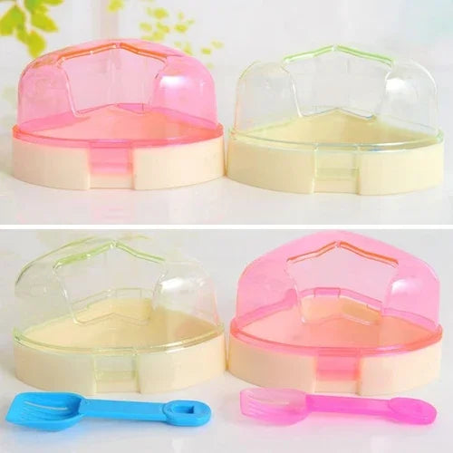 Bồn tắm cho chuột hamster hình ngôi sao năm cánh, Bồn tắm thú nhỏ có thể tháo rời và thông gió, Giao màu ngẫu nhiên, Bồn tắm chuột hamster hình ngôi sao
