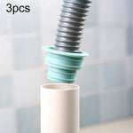 3 nút bịt nối silicone chống mùi kéo dài cống nhà bếp, giao màu ngẫu nhiên, nối silicone kéo dài cống
