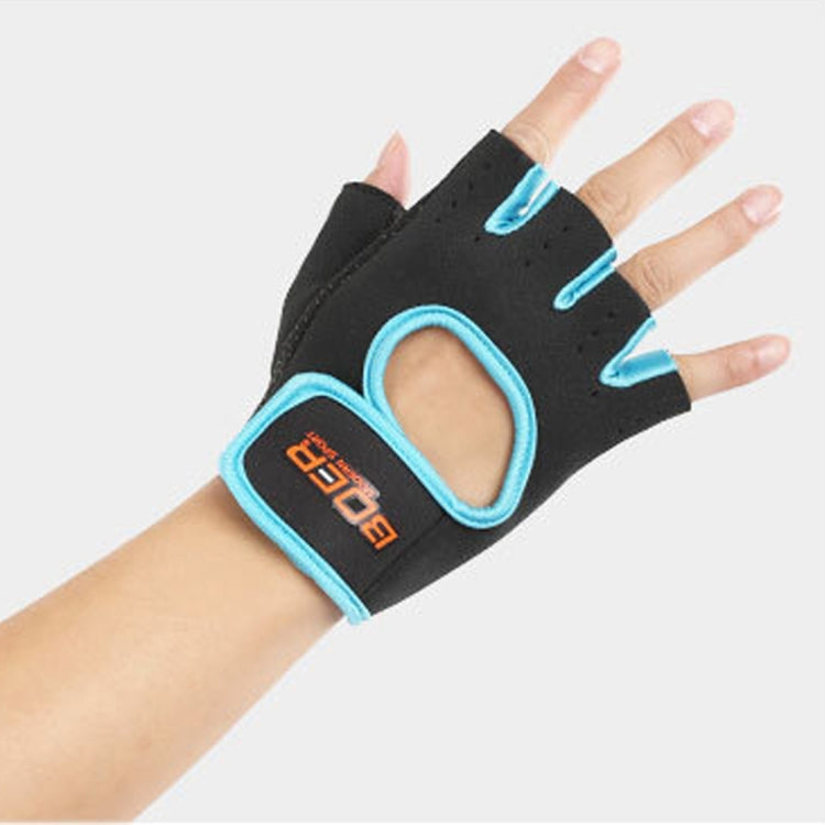 Găng tay nửa ngón unisex đi xe ngoài trời chống trượt thoáng khí, kích thước: S, lòng bàn tay: 16*12*3.0cm