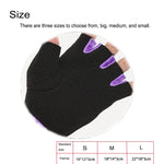 Găng tay nửa ngón unisex đi xe ngoài trời chống trượt thoáng khí, kích thước: S, lòng bàn tay: 16*12*3.0cm