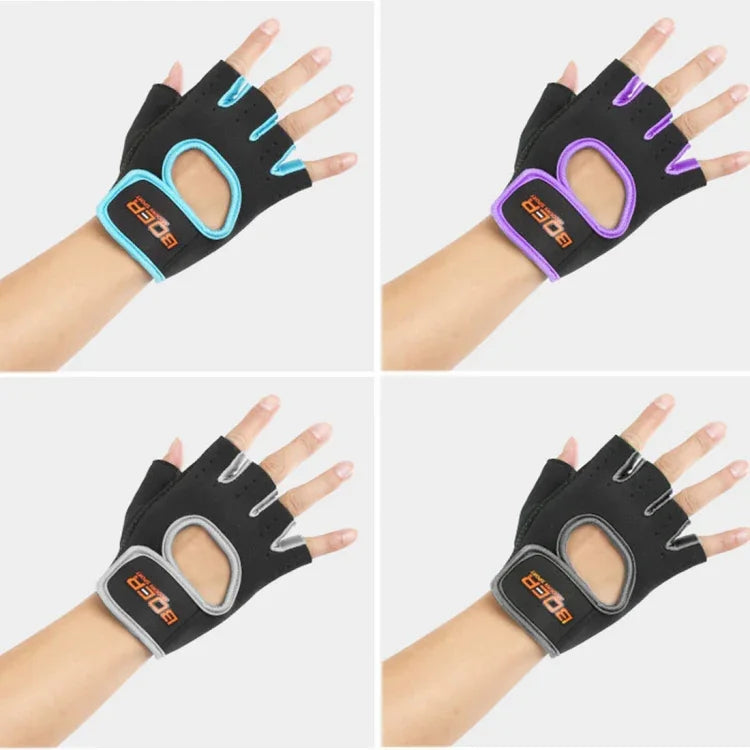 Găng tay nửa ngón unisex đi xe ngoài trời chống trượt thoáng khí, kích thước: S, lòng bàn tay: 16*12*3.0cm