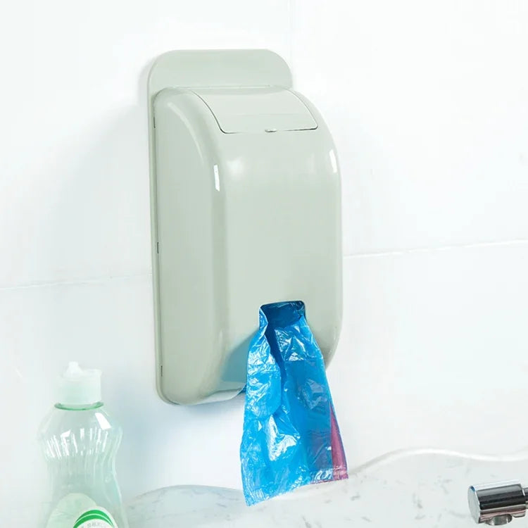 Hộp đựng túi rác treo tường, Kích thước: 30,0 x 14,0 x 10,0cm, Giao màu ngẫu nhiên, Hộp lưu trữ treo
