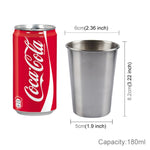Cốc rượu inox đánh bóng điện đơn 180ml (bạc), 180ml