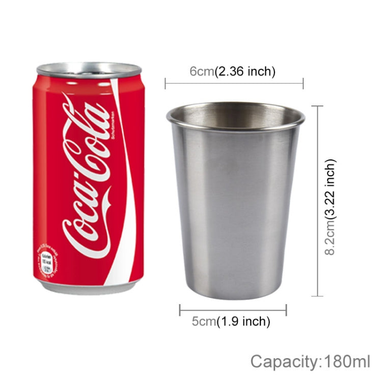 Cốc rượu inox đánh bóng điện đơn 180ml (bạc), 180ml