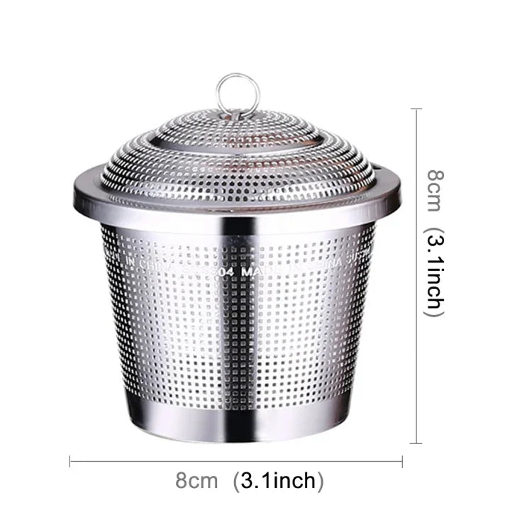 Bộ lọc trà lưới inox có khóa, bộ lọc trà hình cầu, kích thước lớn: 8 x 8cm, kích thước lớn: 8 x 8cm