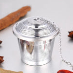 Bộ lọc trà lưới inox có khóa, bộ lọc trà hình cầu, kích thước lớn: 8 x 8cm, kích thước lớn: 8 x 8cm