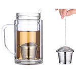 Bộ lọc trà lưới inox có khóa, bộ lọc trà hình cầu, kích thước lớn: 8 x 8cm, kích thước lớn: 8 x 8cm
