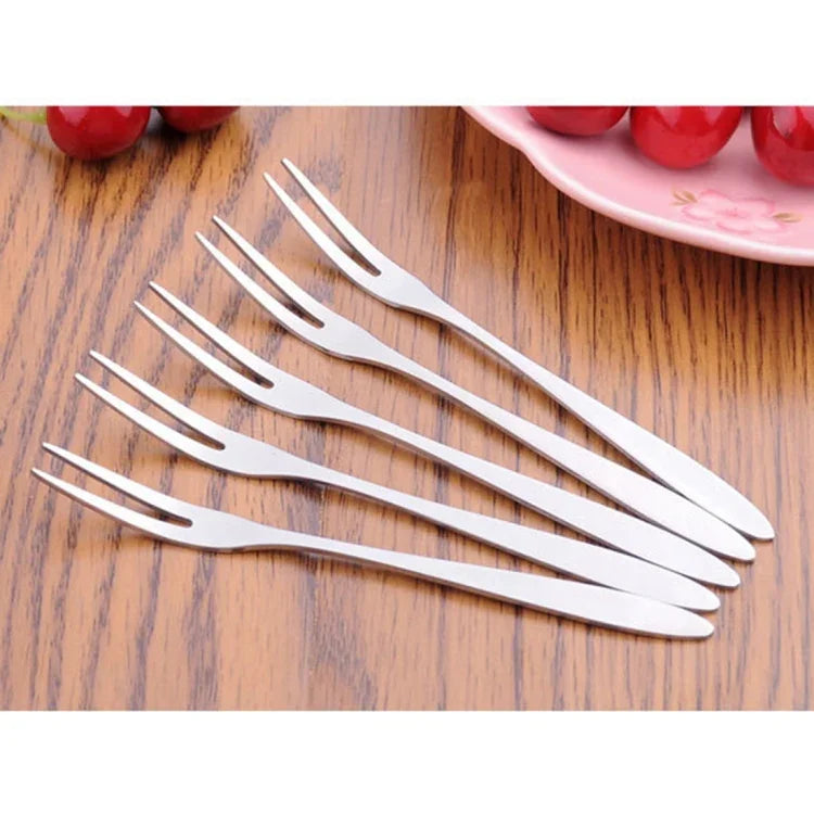 10 cái nĩa trái cây bằng thép không gỉ sáng tạo thân thiện môi trường, 10 cái nĩa trái cây
