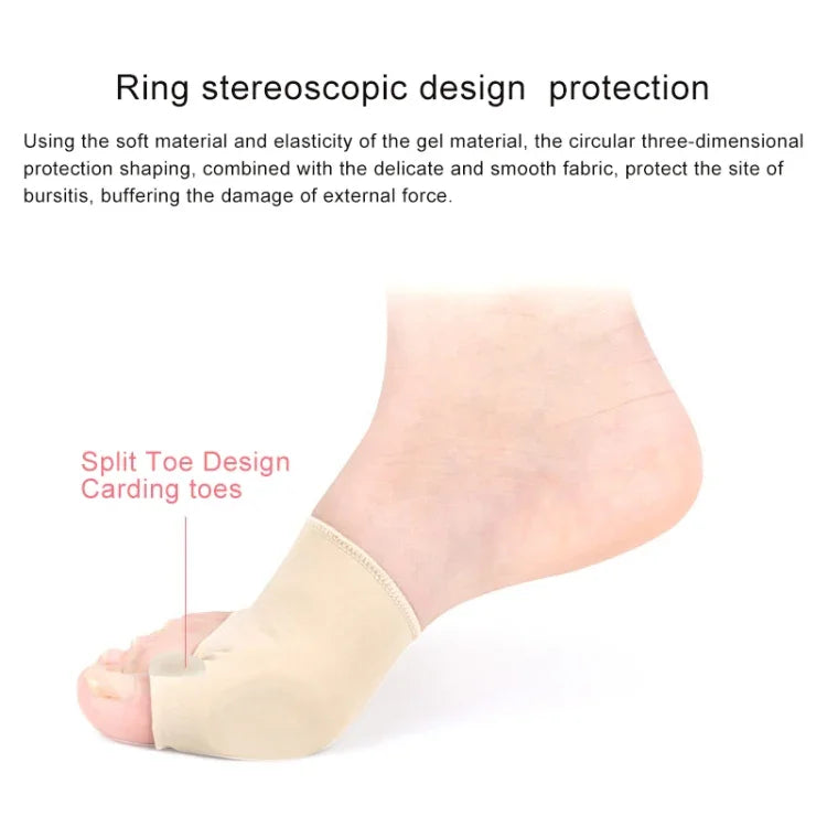 1 đôi ống tay chỉnh vẹo ngón chân cái SEBS, chăm sóc chân, vòng xương ngón cái đặc biệt, nẹp chỉnh hình ngón chân cái giảm đau cho nam/nữ, Kích thước: S, Kích thước: S