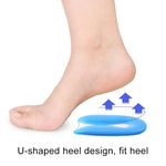 Đệm gót chân hình chữ U mềm mại, thoải mái, giảm sốc bằng silicone, kích thước: L(40-45 L)