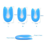 Đệm gót chân hình chữ U mềm mại, thoải mái, giảm sốc bằng silicone, kích thước: L(40-45 L)