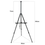 Giá vẽ kim loại ống kính di động cho vẽ tranh & trưng bày quảng cáo, giá vẽ kim loại ống kính