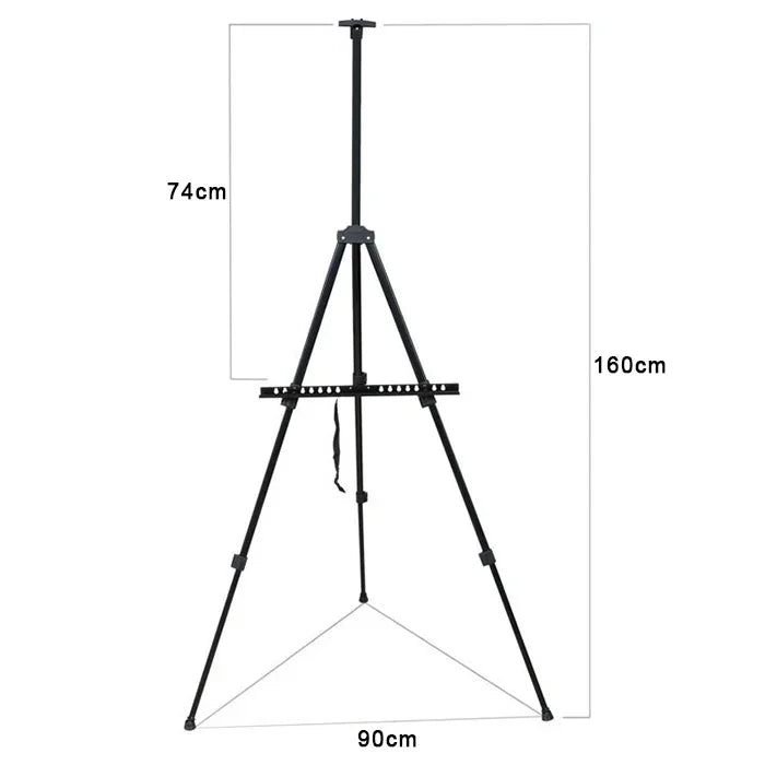 Giá vẽ kim loại ống kính di động cho vẽ tranh & trưng bày quảng cáo, giá vẽ kim loại ống kính