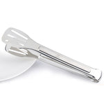 Kẹp thịt nướng bằng thép không gỉ, kẹp bít tết BBQ, xẻng nướng, kẹp thực phẩm, kẹp bánh mì, chiều dài: 24cm
