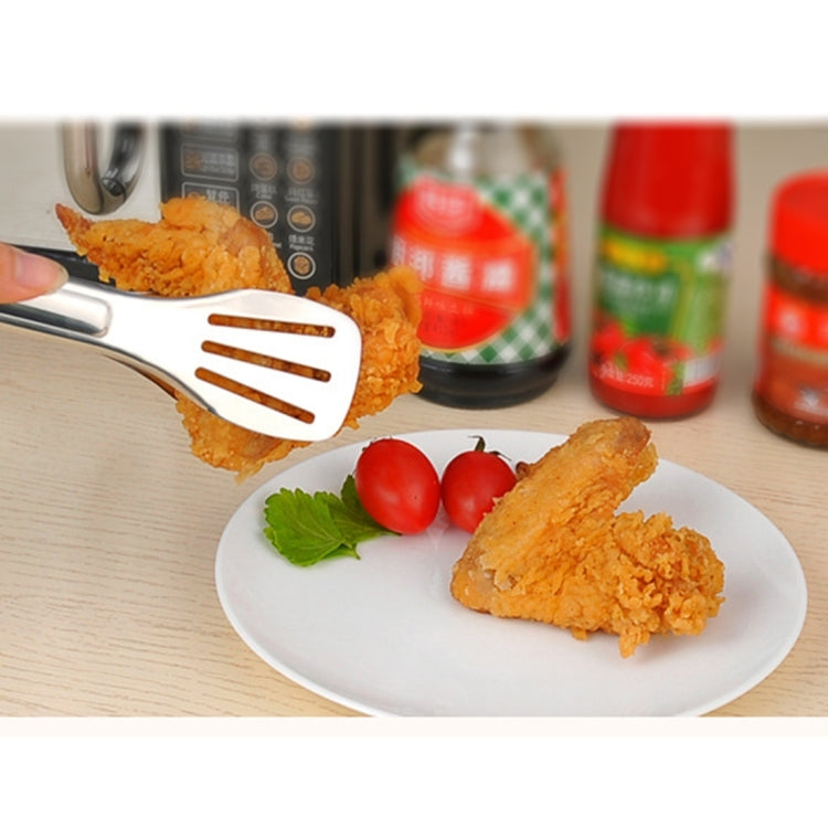 Kẹp thịt nướng bằng thép không gỉ, kẹp bít tết BBQ, xẻng nướng, kẹp thực phẩm, kẹp bánh mì, chiều dài: 24cm