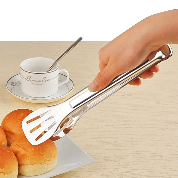 Kẹp thịt nướng bằng thép không gỉ, kẹp bít tết BBQ, xẻng nướng, kẹp thực phẩm, kẹp bánh mì, chiều dài: 24cm