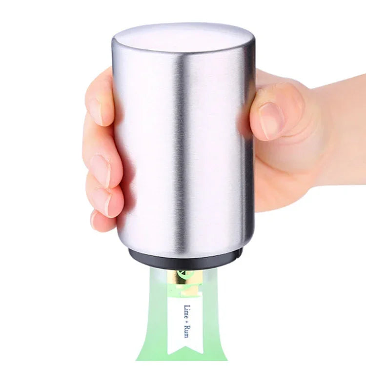 Dụng cụ mở nắp chai bia tự động có nam châm, Thép không gỉ, Kích thước: 8.5 x 5.2cm, Dụng cụ mở có nam châm