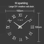 Đồng hồ treo tường trang trí phòng khách sáng tạo 40 inch có tiếng tích tắc