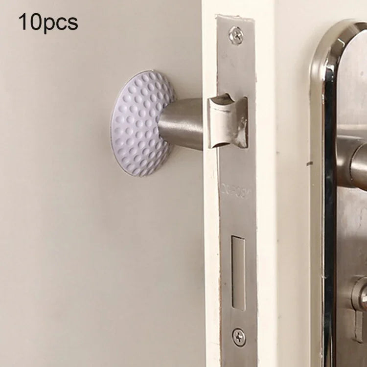 10 miếng đệm tường tay cầm cửa cao su chống va đập, Giao màu ngẫu nhiên, Kích thước: 5 * 1cm, 1289991