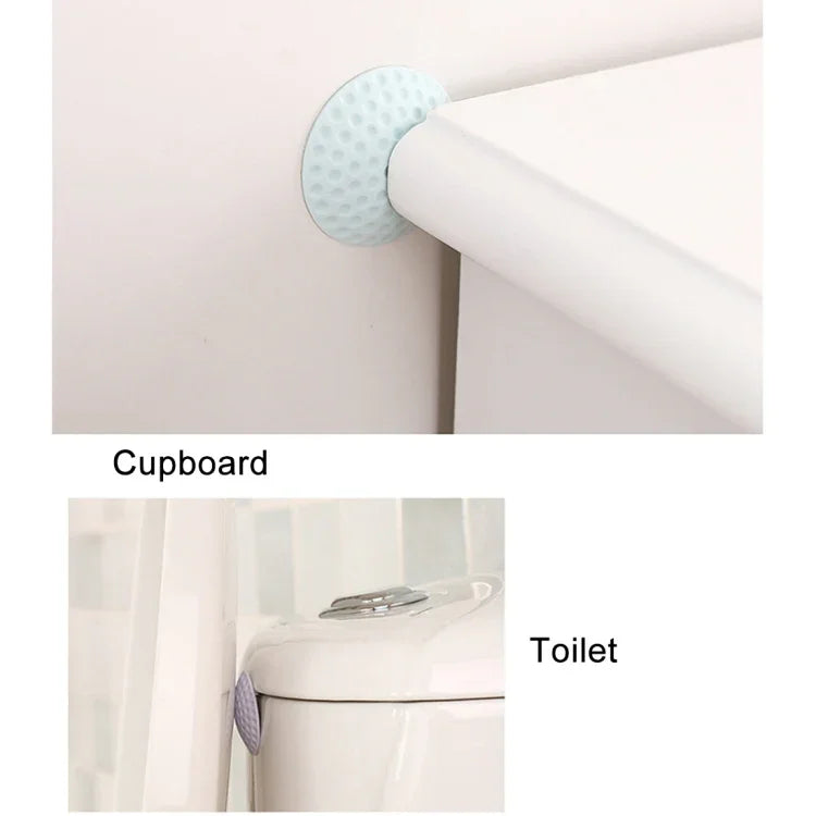 10 miếng đệm tường tay cầm cửa cao su chống va đập, Giao màu ngẫu nhiên, Kích thước: 5 * 1cm, 1289991