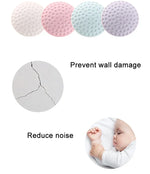 10 miếng đệm tường tay cầm cửa cao su chống va đập, Giao màu ngẫu nhiên, Kích thước: 5 * 1cm, 1289991
