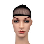 5 chiếc tất lụa co giãn cao, lưới tóc giả, mũ lót tóc giả, mũ snood lưới, A, Màu: Đen, A