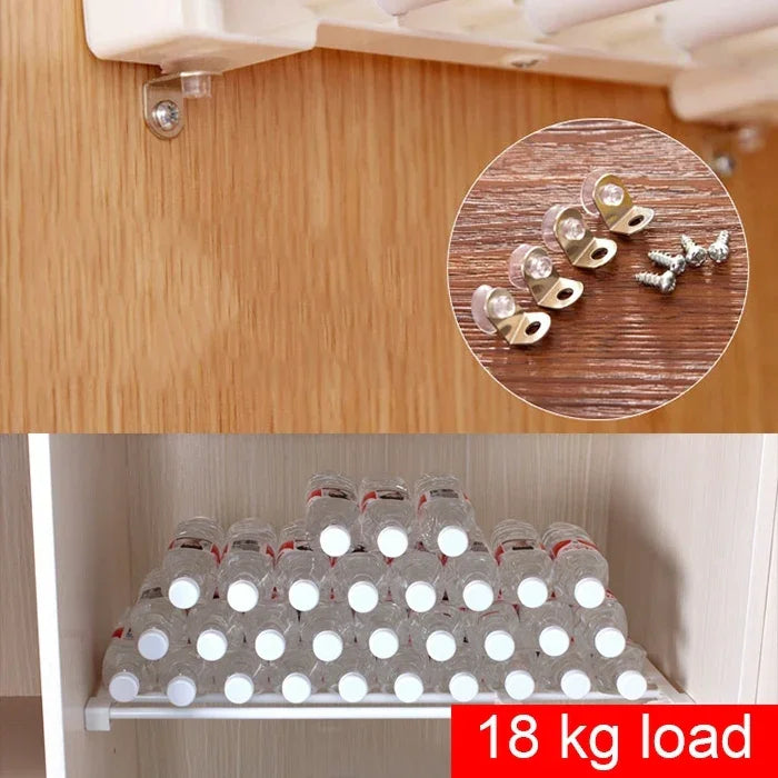 Tấm ngăn kệ tủ lưu trữ nhiều tầng cho tủ quần áo ký túc xá, chiều rộng: 24cm, phạm vi kéo giãn: 38-55cm