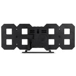 Đồng hồ báo thức treo tường kỹ thuật số LED 3D đa chức năng lớn với chức năng tạm dừng, hiển thị 12/24 giờ cho nhà, bếp, văn phòng, DC 5V, chứng nhận CE, thân đen ký tự xanh lá, thân đen ký tự xanh dương, thân đen ký tự trắng
