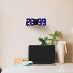 Đồng hồ báo thức treo tường kỹ thuật số LED 3D đa chức năng lớn với chức năng tạm dừng, hiển thị 12/24 giờ cho nhà, bếp, văn phòng, DC 5V, chứng nhận CE, thân đen ký tự xanh lá, thân đen ký tự xanh dương, thân đen ký tự trắng