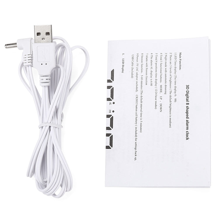 Đồng hồ báo thức treo tường kỹ thuật số LED 3D đa chức năng lớn với chức năng tạm dừng, hiển thị 12/24 giờ cho nhà, bếp, văn phòng, DC 5V, chứng nhận CE, thân đen ký tự xanh lá, thân đen ký tự xanh dương, thân đen ký tự trắng