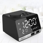 Loa đồng hồ báo thức Bluetooth K11 Sáng tạo Đồng hồ nhạc kỹ thuật số Hiển thị radio với giao diện USB kép, Hỗ trợ U Disk / Thẻ TF / FM / AUX, Phích cắm UK, Phích cắm UK (Đen), Phích cắm UK (Trắng)