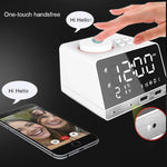 Loa đồng hồ báo thức Bluetooth K11 Sáng tạo Đồng hồ nhạc kỹ thuật số Hiển thị radio với giao diện USB kép, Hỗ trợ U Disk / Thẻ TF / FM / AUX, Phích cắm UK, Phích cắm UK (Đen), Phích cắm UK (Trắng)