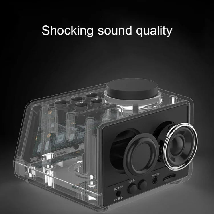 Loa đồng hồ báo thức Bluetooth K11 Sáng tạo Đồng hồ nhạc kỹ thuật số Hiển thị radio với giao diện USB kép, Hỗ trợ U Disk / Thẻ TF / FM / AUX, Phích cắm UK, Phích cắm UK (Đen), Phích cắm UK (Trắng)