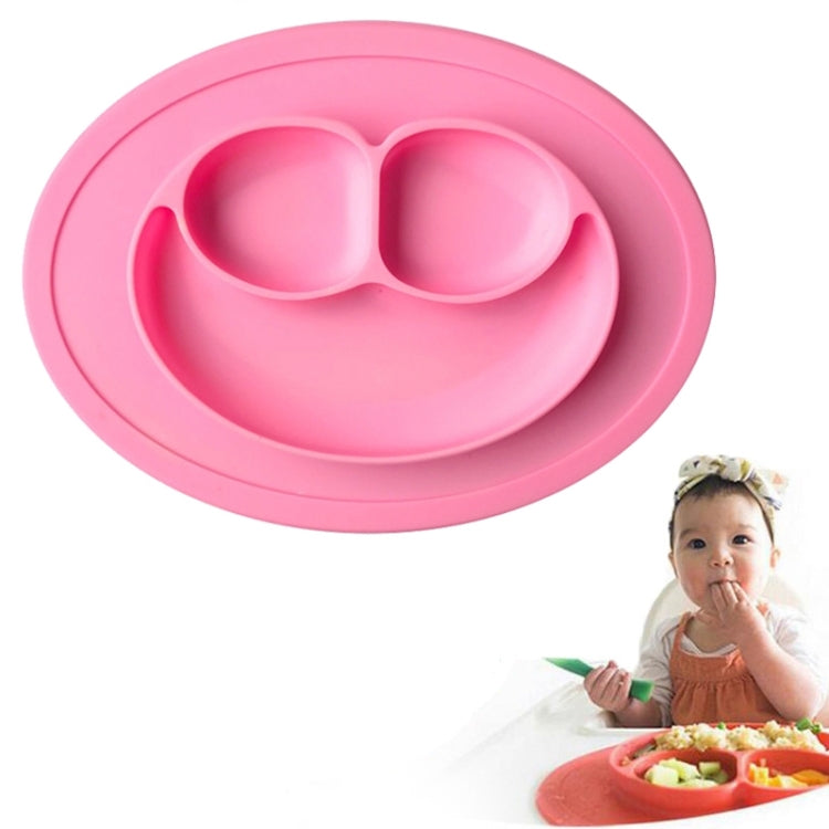 Tấm lót hút silicone tròn liền khối kiểu Smile cho trẻ em, tích hợp đĩa và bát