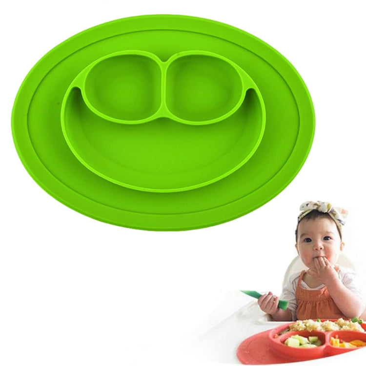 Tấm lót hút silicone tròn liền khối kiểu Smile cho trẻ em, tích hợp đĩa và bát