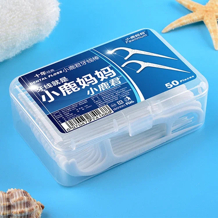 Que chỉ nha khoa an toàn siêu mảnh Fawnmum, 50 que/hộp, 2 hộp/(50 que)
