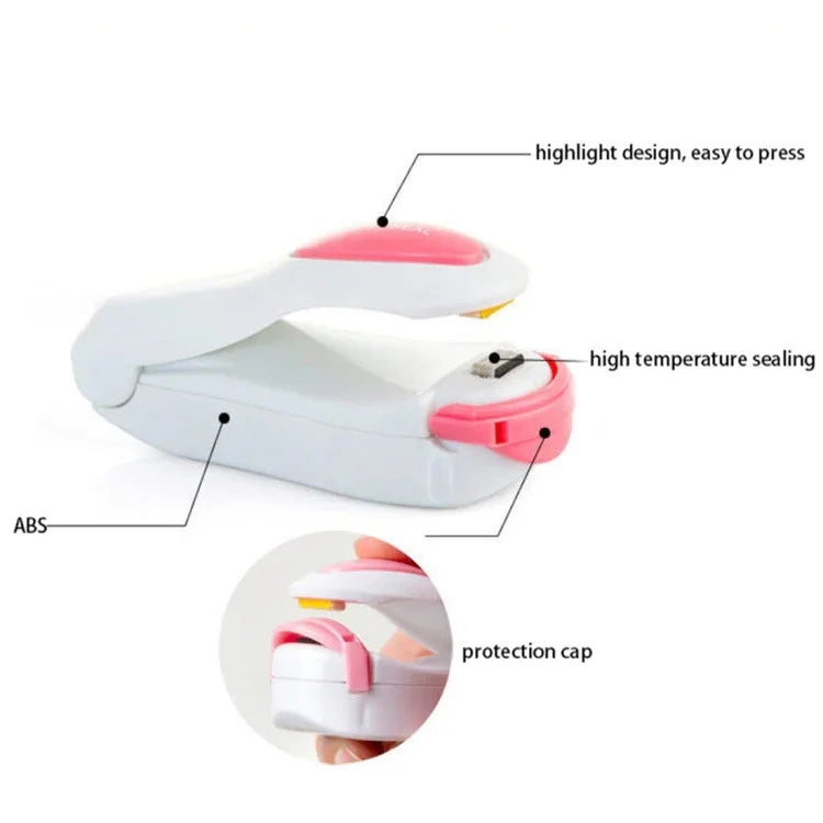 Máy hàn nhiệt mini di động, kẹp hàn túi nhựa, giao màu ngẫu nhiên, hàn nhiệt