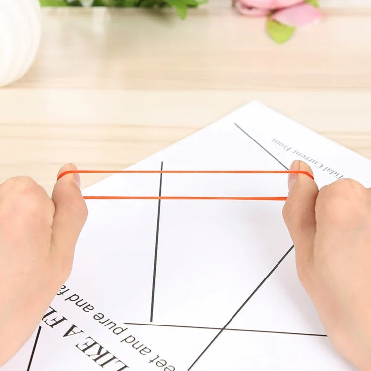 Dây Thun Đỏ Bền Đàn Hồi Dùng Văn Phòng, Trường Học, Văn Phòng Phẩm, 1KG Túi, Màu Đỏ