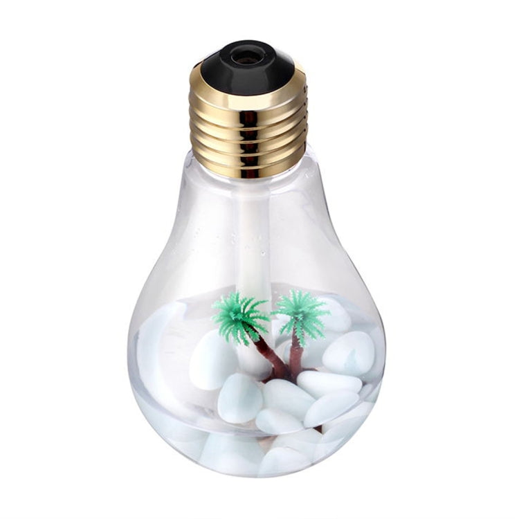 Máy Lọc Không Khí Tạo Độ Ẩm Hình Bóng Đèn Di Động 400ML Có Đèn Màu Cho Nhà / Văn Phòng / Xe Hơi