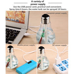 Máy Lọc Không Khí Tạo Độ Ẩm Hình Bóng Đèn Di Động 400ML Có Đèn Màu Cho Nhà / Văn Phòng / Xe Hơi