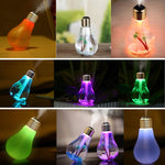Máy Lọc Không Khí Tạo Độ Ẩm Hình Bóng Đèn Di Động 400ML Có Đèn Màu Cho Nhà / Văn Phòng / Xe Hơi