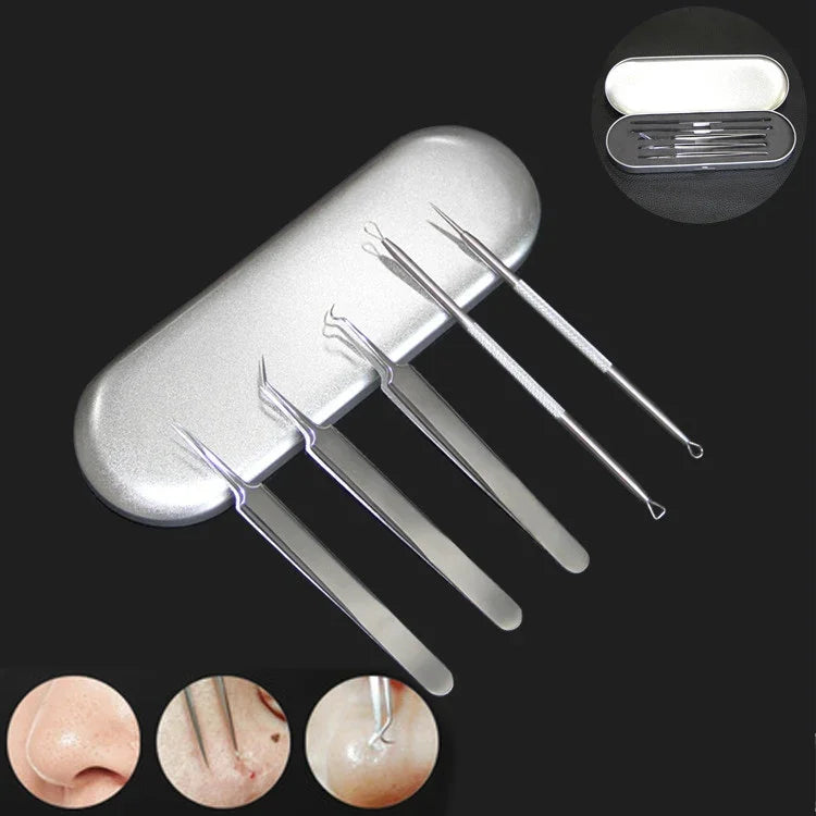 Bộ 5 Dụng Cụ Lấy Mụn Đầu Đen Tốt Nhất Kim Mụn Nhọt Nhíp