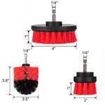 Bộ 3 Bàn Chải Vệ Sinh Nhà Tắm Nhà Bếp Dùng Cho Máy Khoan Điện, 3 Trong 1 (Xanh Lá), 3 Trong 1 (Xanh Dương), 3 Trong 1 (Đỏ), 3 Trong 1 (Vàng)