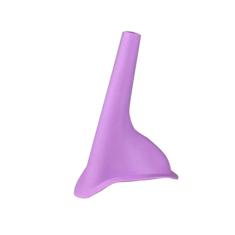 Bình tiểu nữ di động bằng silicone cho phụ nữ đi vệ sinh khi cắm trại du lịch, giao màu ngẫu nhiên, dụng cụ vệ sinh khẩn cấp