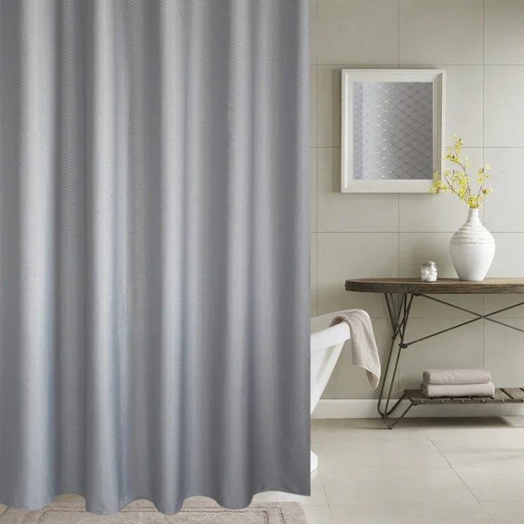 Rèm phòng tắm chống thấm nước và chống mốc dày dặn, vải polyester họa tiết tổ ong, kích thước: 150*200cm