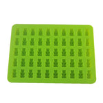 Bộ 2 khuôn silicone hình gấu nhỏ 50 lỗ làm socola, khuôn bánh quy, khuôn kẹo, giao màu ngẫu nhiên, kích thước: 19*13.7*1cm, 50 ô