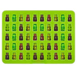 Bộ 2 khuôn silicone hình gấu nhỏ 50 lỗ làm socola, khuôn bánh quy, khuôn kẹo, giao màu ngẫu nhiên, kích thước: 19*13.7*1cm, 50 ô